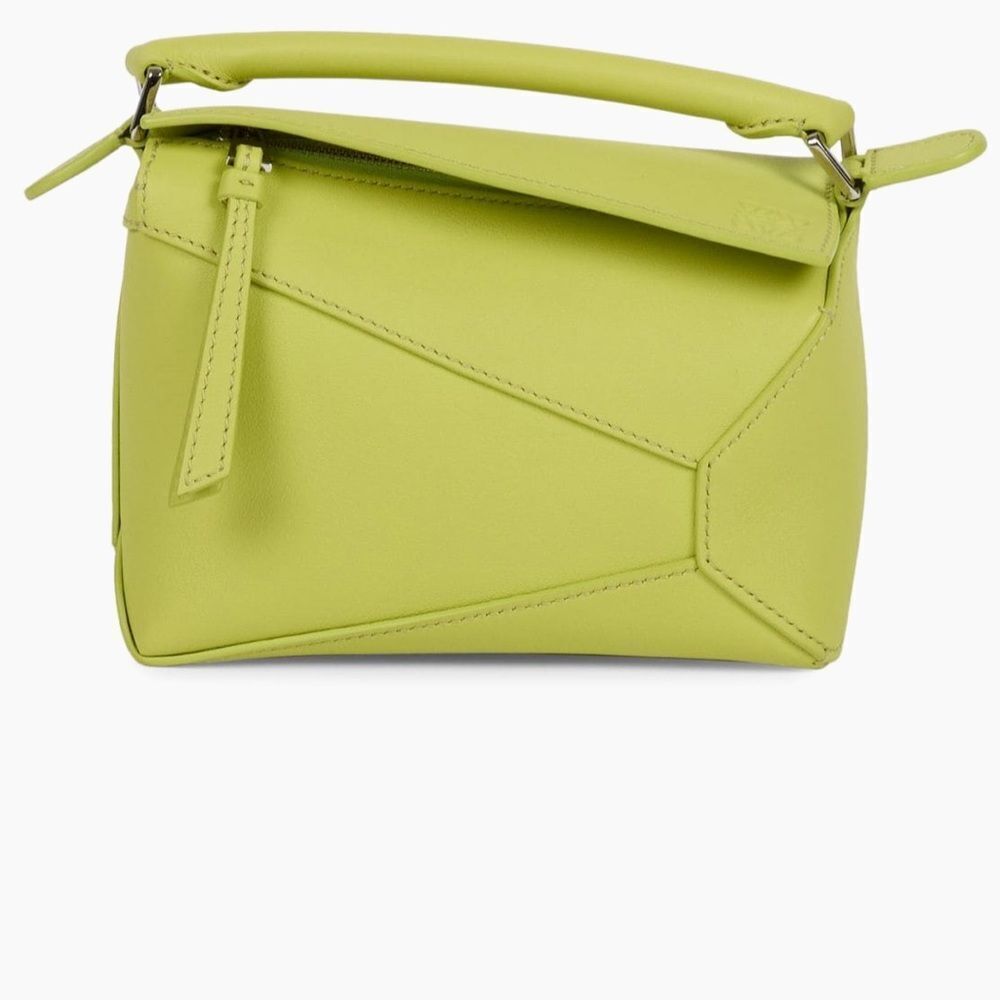 Loewe Mini Puzzle Edge Leather Shoulder Bag Anise NWT
